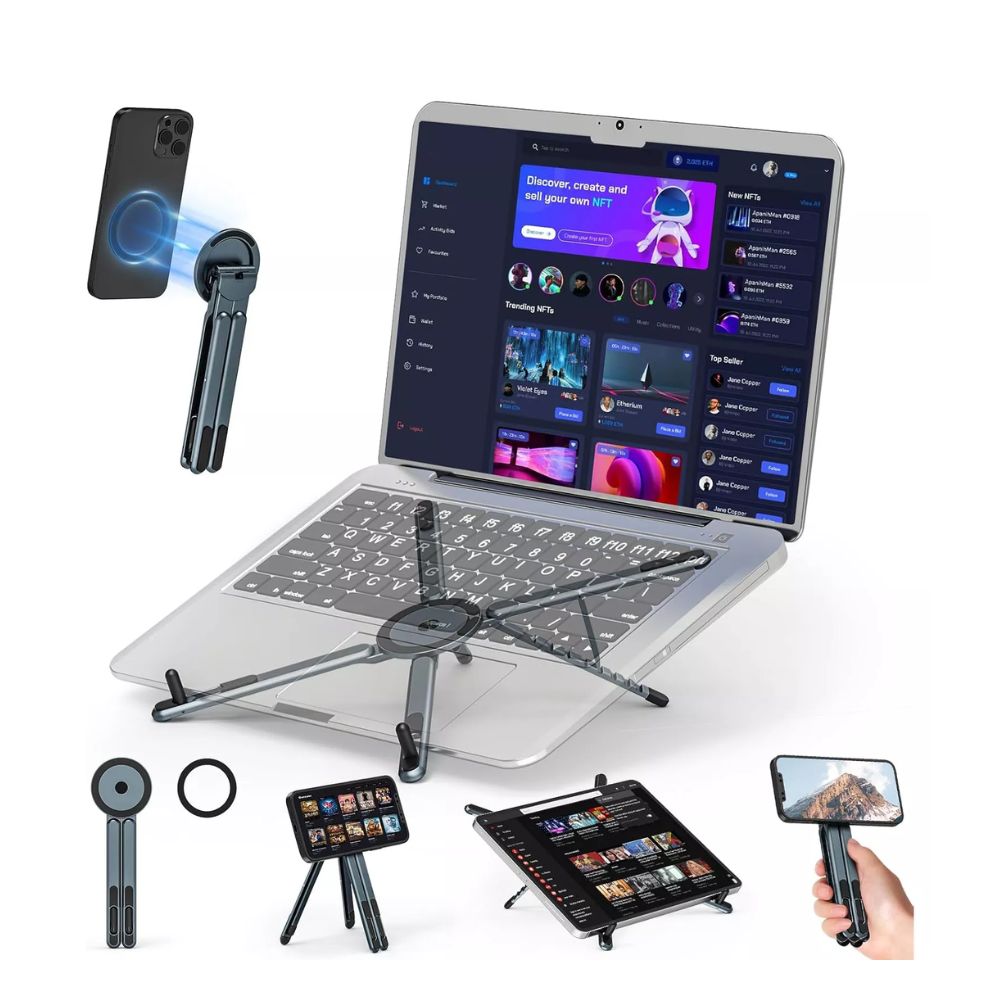 P-3 Portable 3-in-1 Laptop Stand & Tablet – Silver