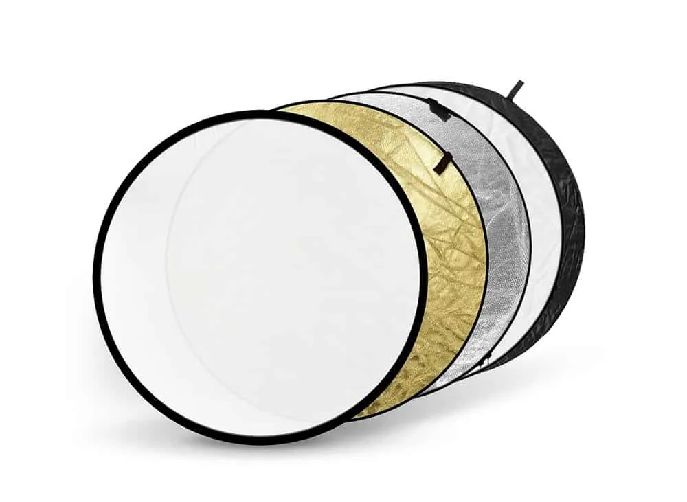 5 in 1 107cm Round Photographic Reflector White Silver Gold Black Translucent
