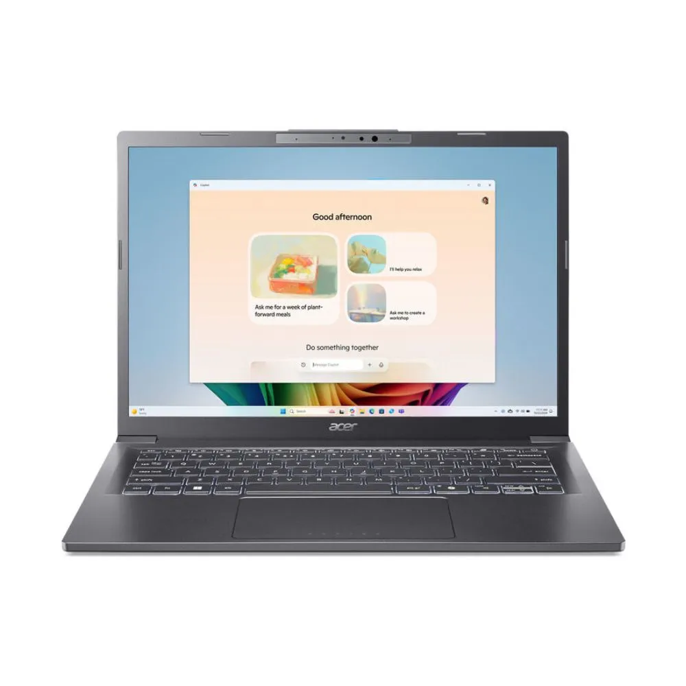 Acer Aspire 14 AI (A14-52M-72FH) Copilot+ PC – Intel Core Ultra 7 256V – 16GB LPDDR5x RAM – 1TB NVMe SSD – Intel Arc 140V Graphics – 14″ FHD – Windows 11 – Iron Gray