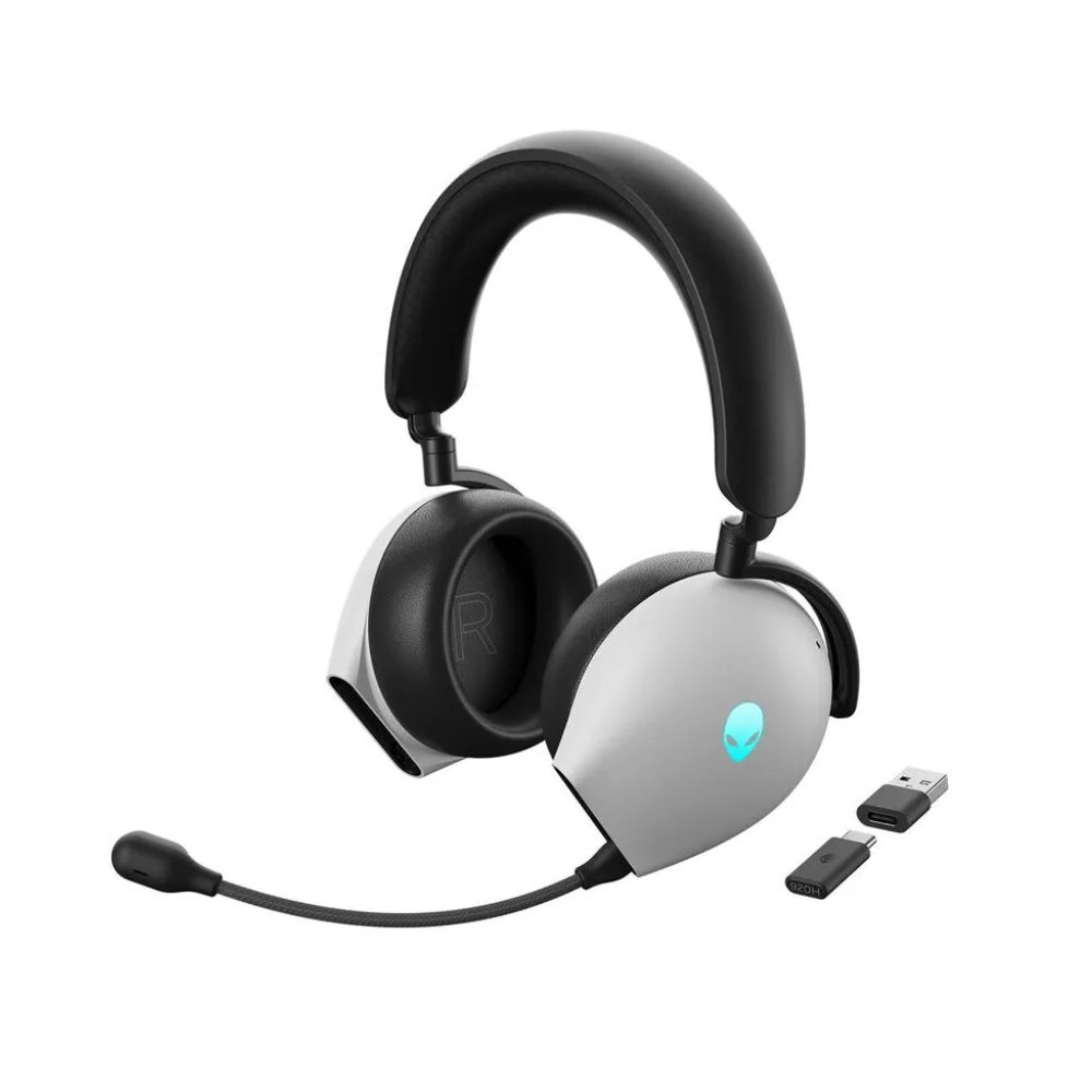 Alienware Wireless Gaming Headset AW920H, AI-driven Noise-Cancelling microphone, USB-C Wireless Dongle