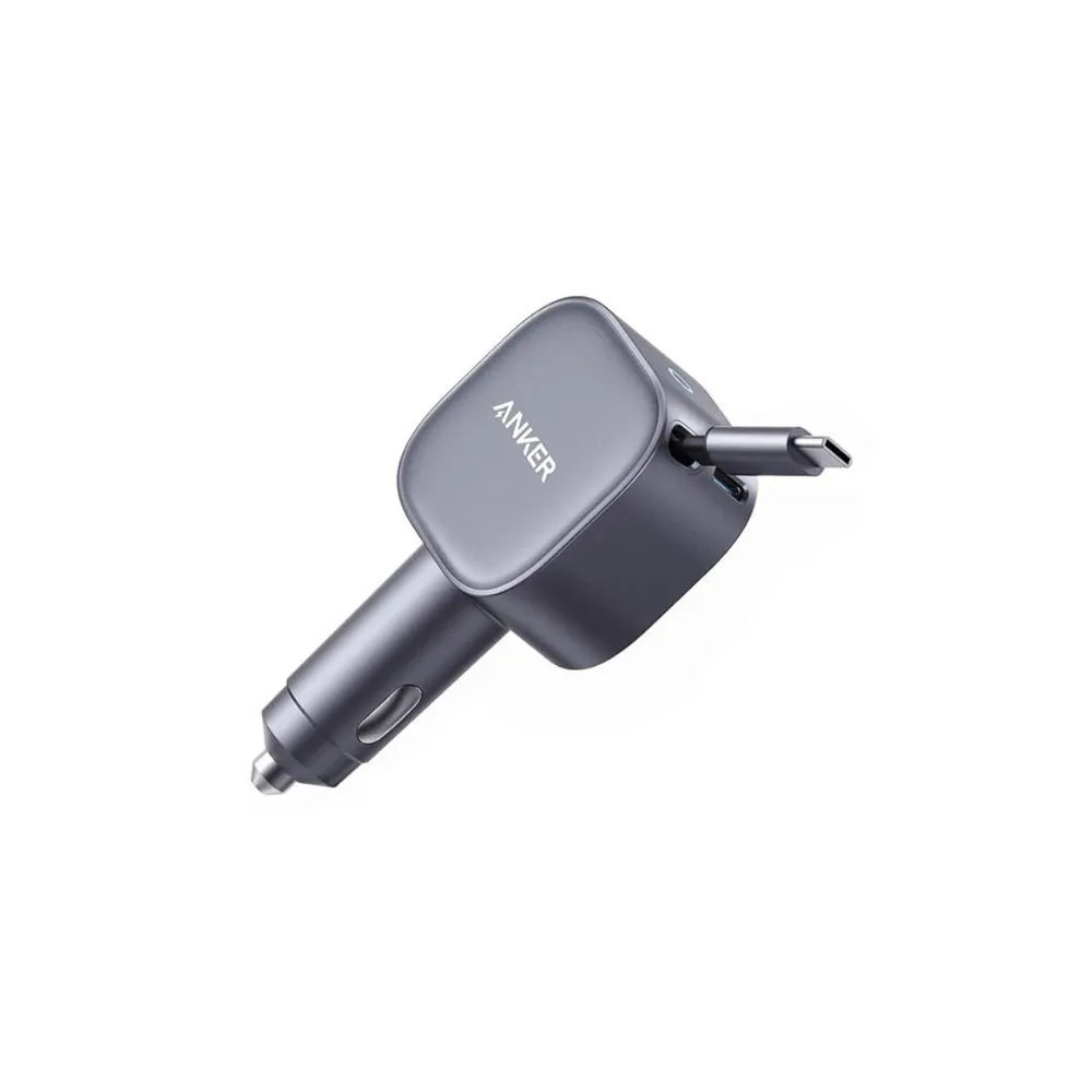 Anker Nano 75W Car Charger (Built-In Retractable USB-C Cable)