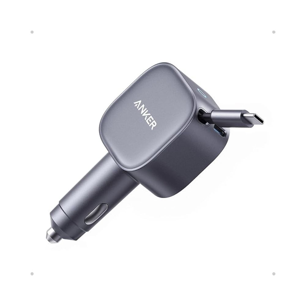 Anker Nano 75W Car Charger Built-In Retractable USB-C Cable