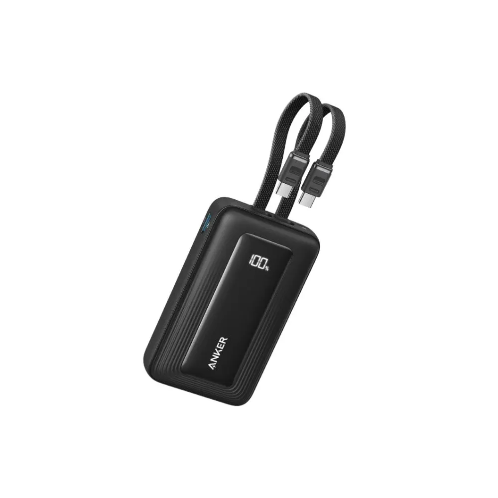 Anker Zolo Power Bank (10K, 35W, Built-in Dual USB-C Cables)