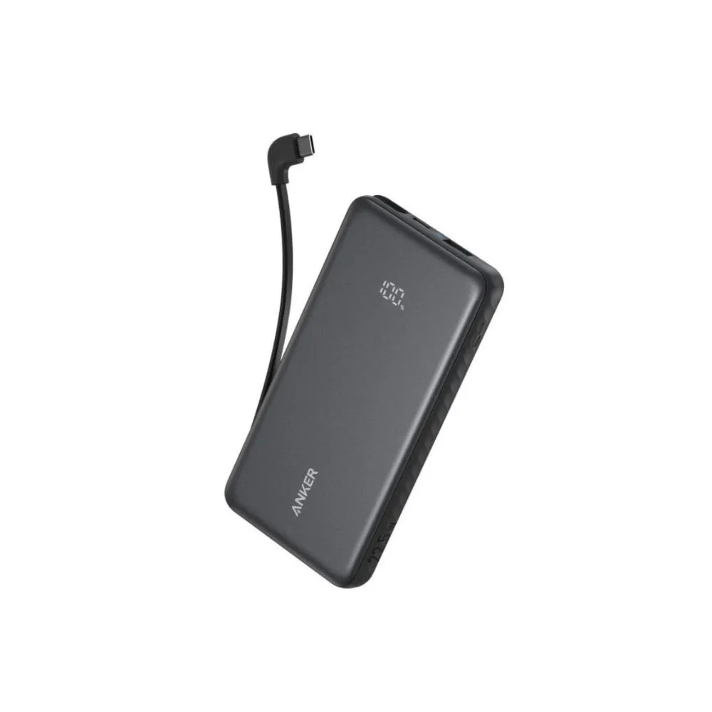 Anker Zolo Power Bank (10K, 22.5W, Built-in USB-C Cable)
