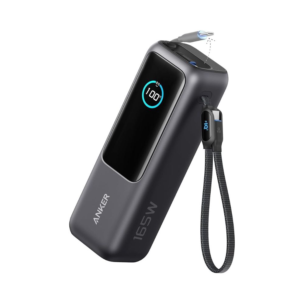 Anker Zolo Power Bank 25K 165W Built-In and Retractable Cables
