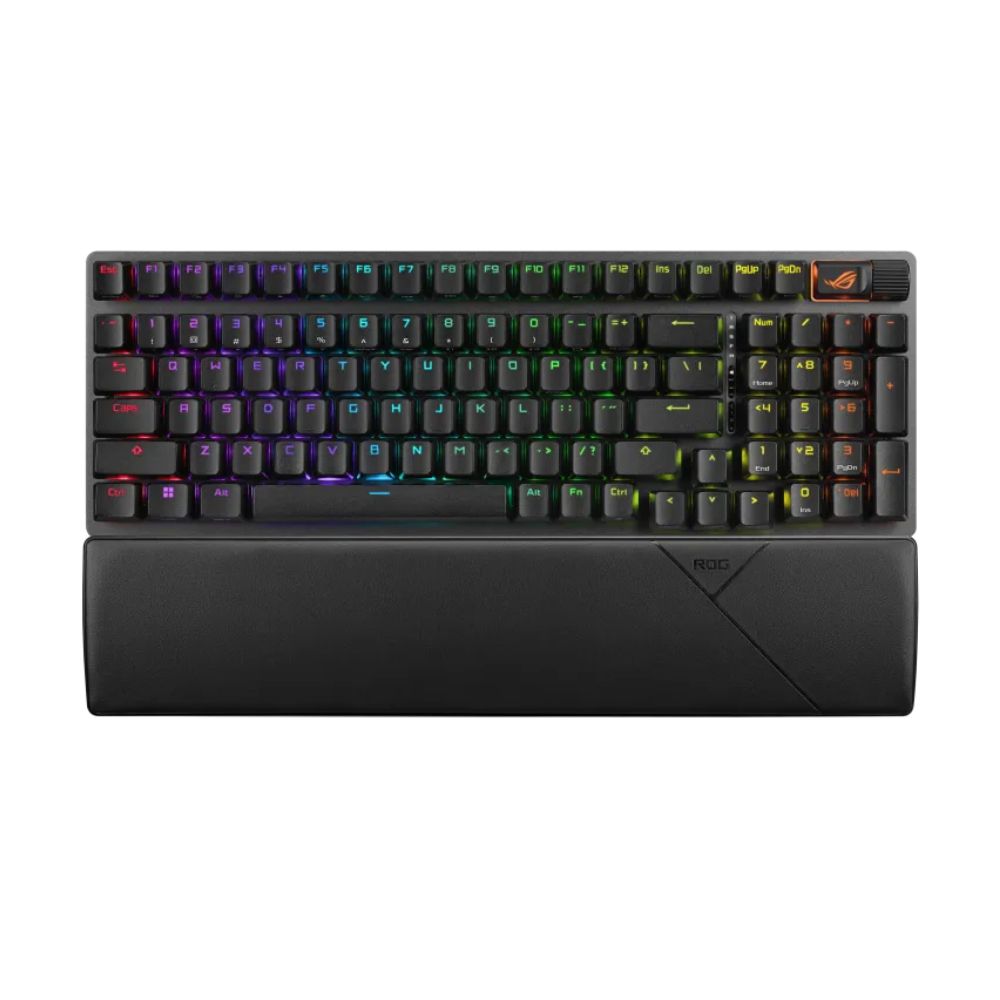 Asus ROG Strix Scope II 96 90MP0352-BKGA01, Wireless gaming keyboard, RGB, Intuitive Controls, Tri mode connectivity