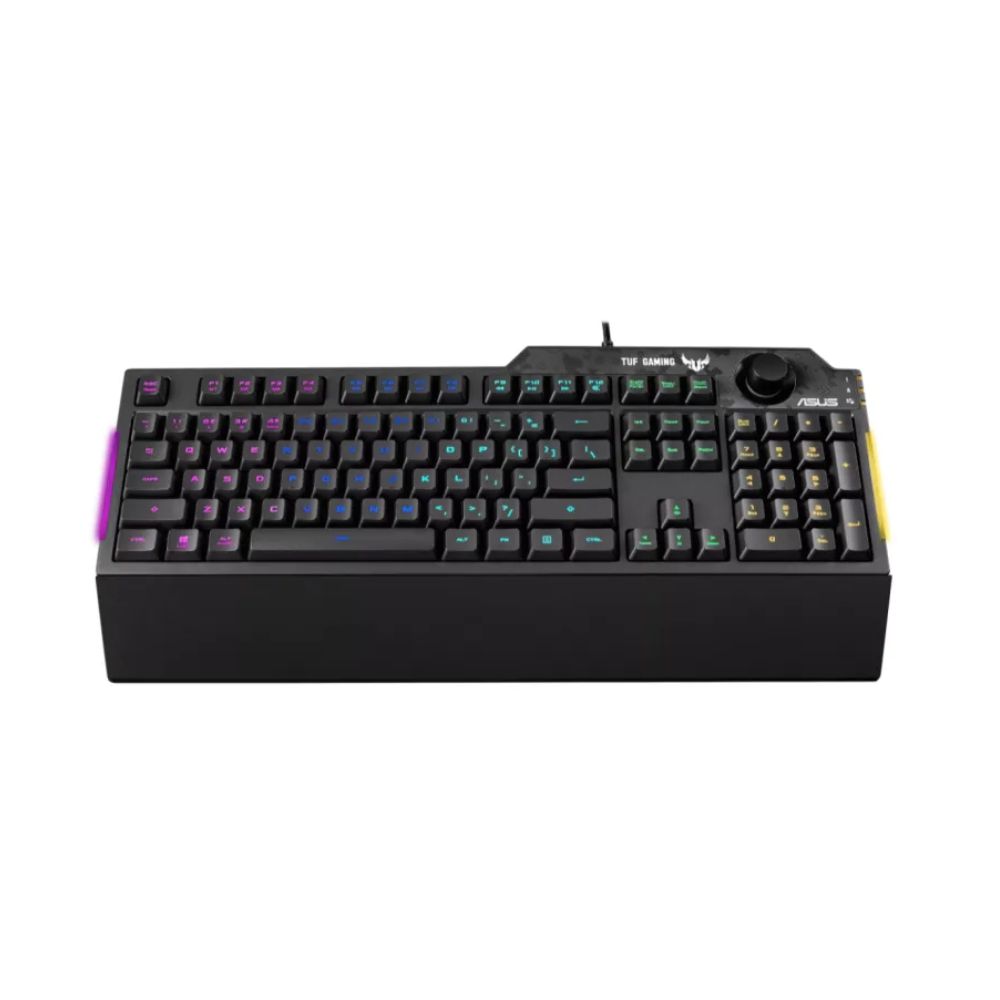 Asus TUF K1 90MP01X0-BKGA00, Wired gaming keyboard, RGB, Fully Programmable Keys, dedicated volume knob