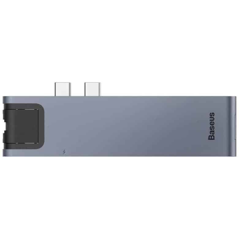 Baseus thunderbolt C + Pro Seven-in-one smart HUB docking station Grey