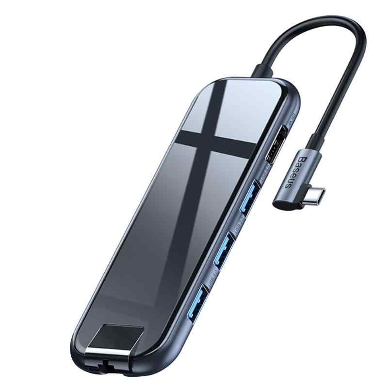 Baseus UCN3275 Type-C USB 3.0 HUB USB3.0 4K/HD RJ45 PD Charging Adapter