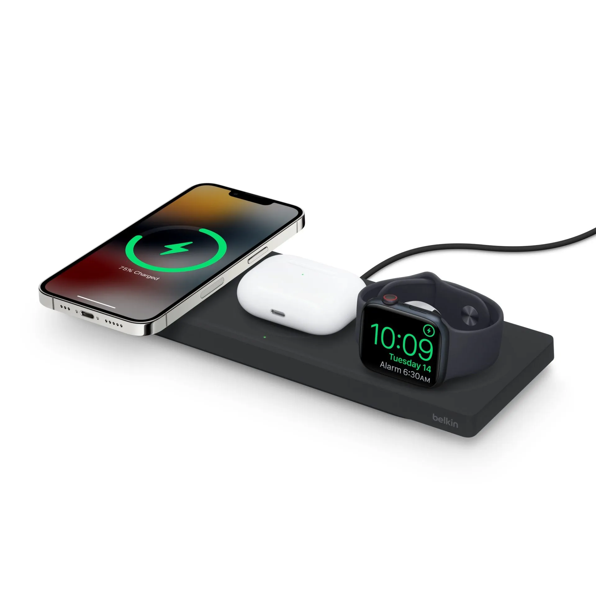 Belkin BOOST↑CHARG PRO 3-in-1 Wireless Charging Pad with MagSafe