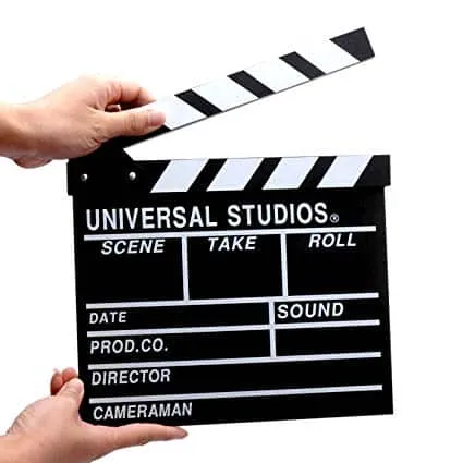Black Clapperboard Hollywood Movie TV Clapper Board