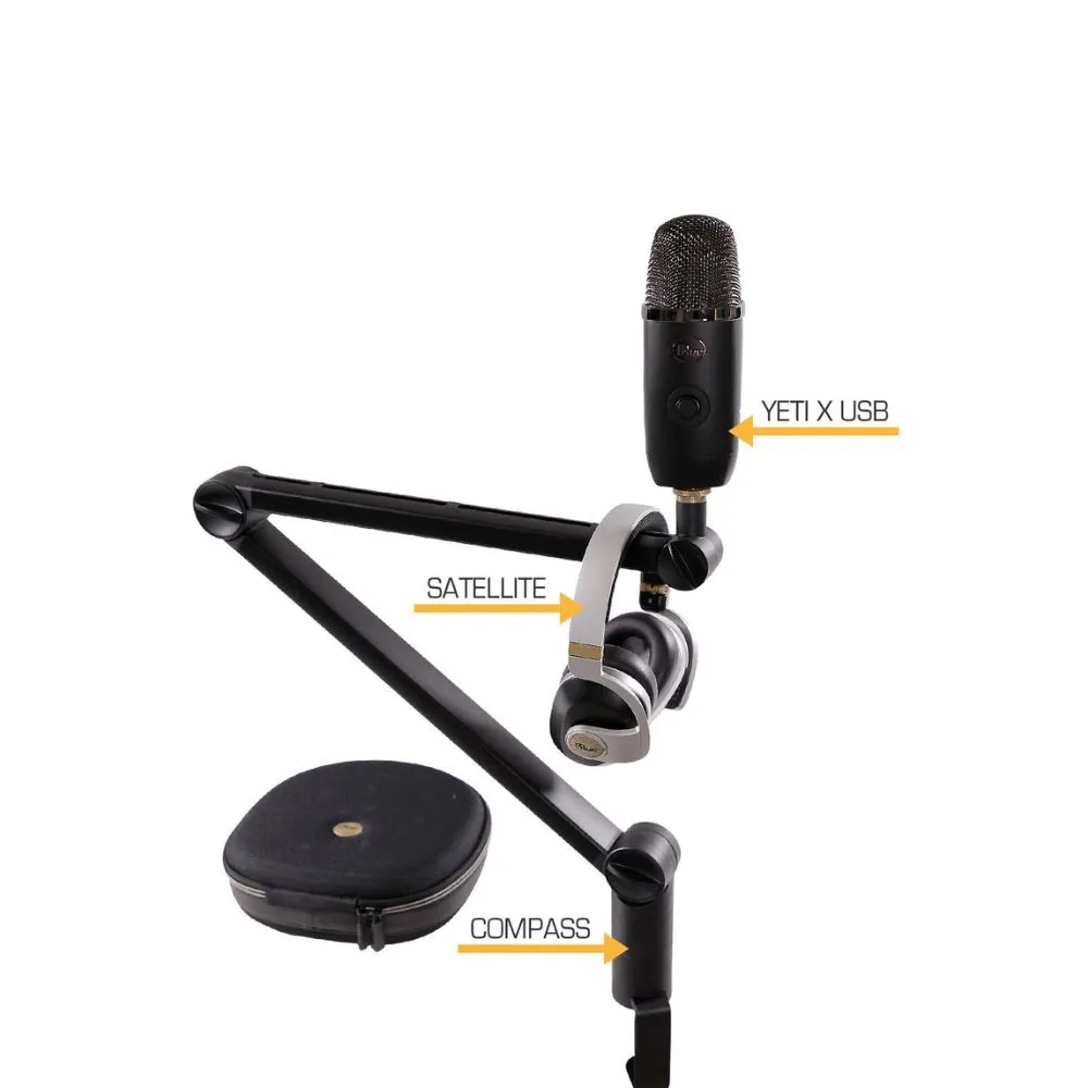 Blue Yeti X Recording pack with Satellite headphones