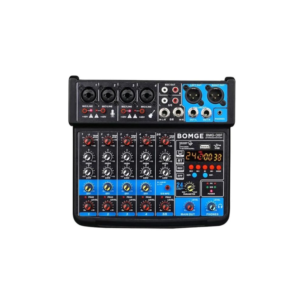 BOMGE 6 Channels Audio Sound Mixer