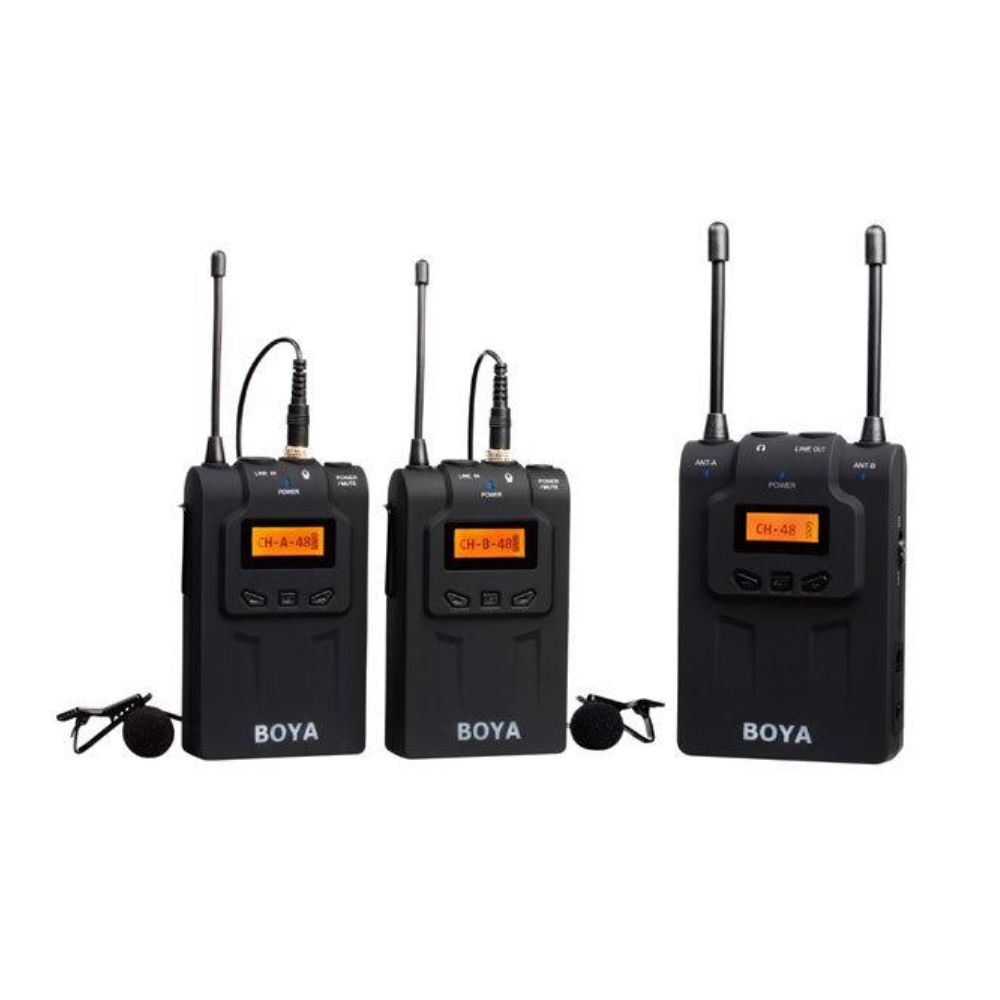 BOYA BY-WM8 DUAL CHANNEL UHF WIRELESS MICROPHONE SYSTEM