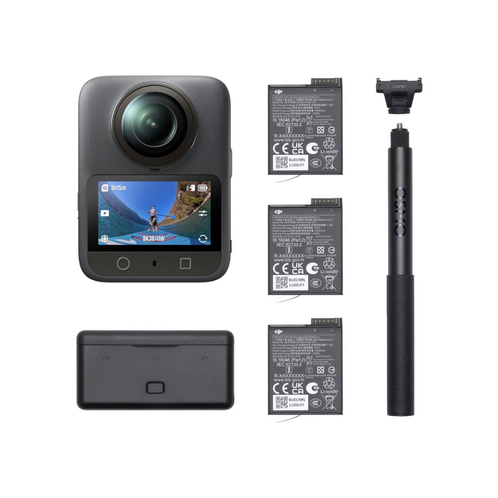 DJI Osmo 360 Action Camera – 8K Panoramic Video – 1″ Dual CMOS Sensors