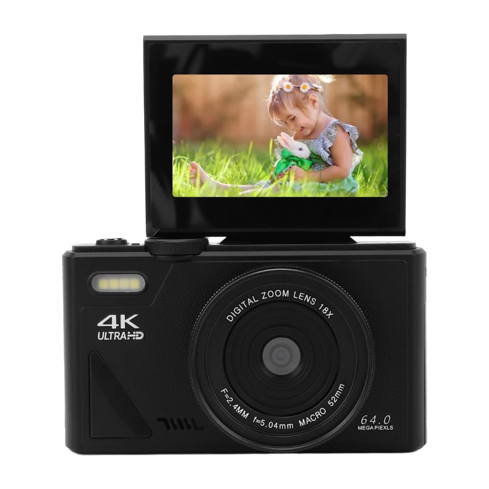 Dpofirs 64MP Digital Camera, 4K Vlogging Camera