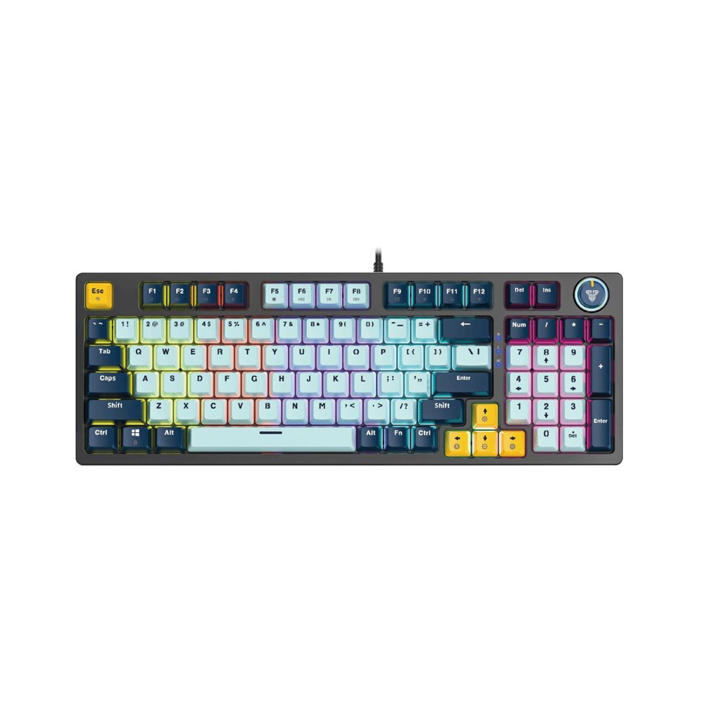 Fantech MIZU Edition MK890V2 – ATOM96, Pro Wired Mechanical Keyboard with RGB Lighting Sky Blue