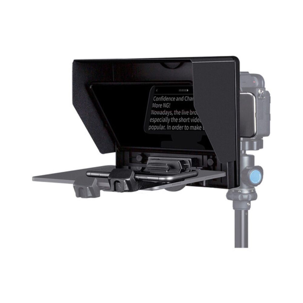 FeelWorld TP10 Portable Folding Ultimate Teleprompter for Smartphone/Tablet/DSLR (10″)