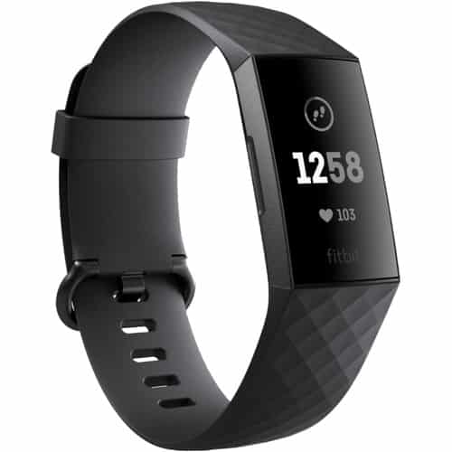 Fitbit Charge 3 Fitness Wristband (Black/Graphite Aluminum)