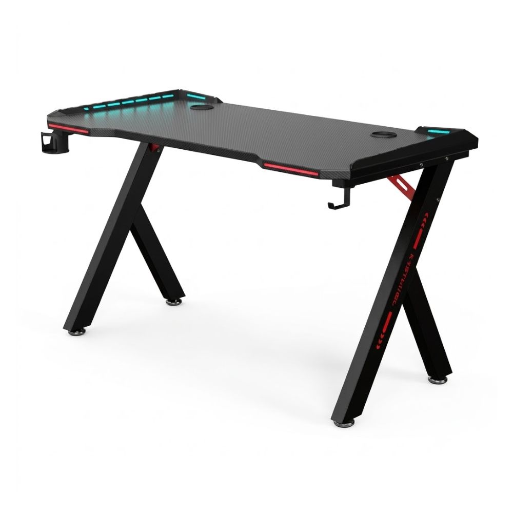 Gaming Desk 120CM, 140CM, 160CM, RGB, Carbon Fiber Black