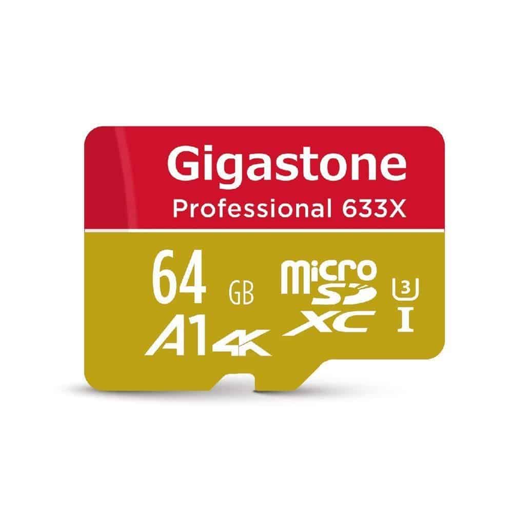 Gigastone 64GB Micro SDXC UHS-I U3 Memory Card 4K UHD
