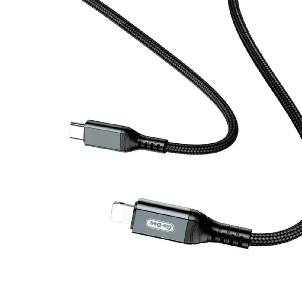 Go-Des 3-Meter Fast Charging Data Cable with Smart Chip and Bionic Terminal – USB-C to Lightning