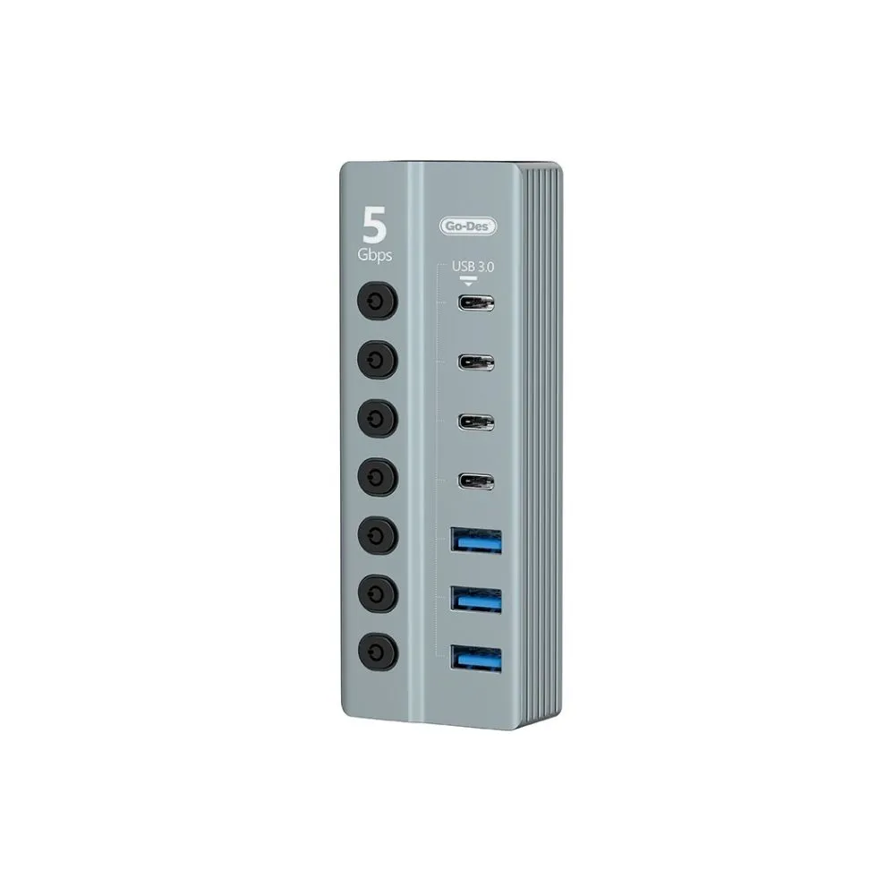 Go-Des GD-9212 7-in-1 Multi-Type-C and USB Hub Multiplier