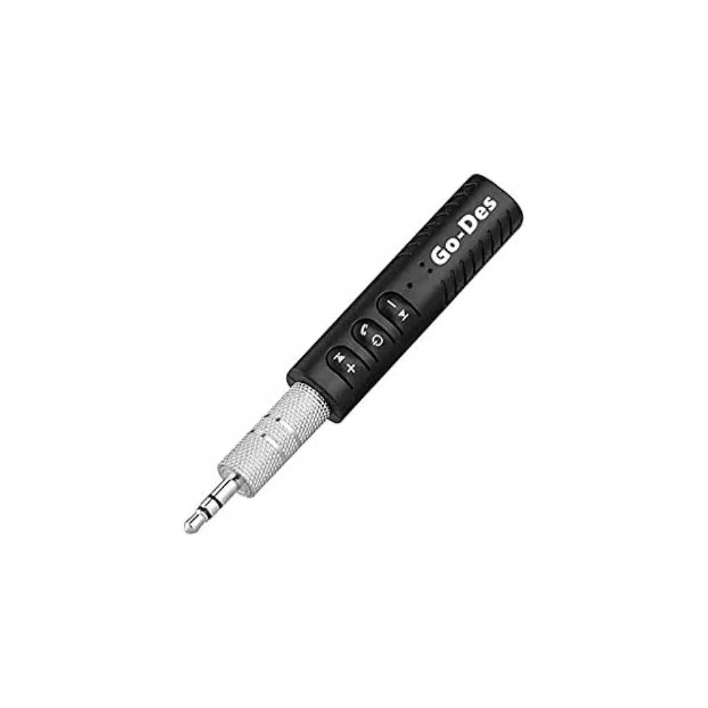 Go-Des GD-BT104 Car AUX Bluetooth 5.0 Wireless Audio Receiver – Black