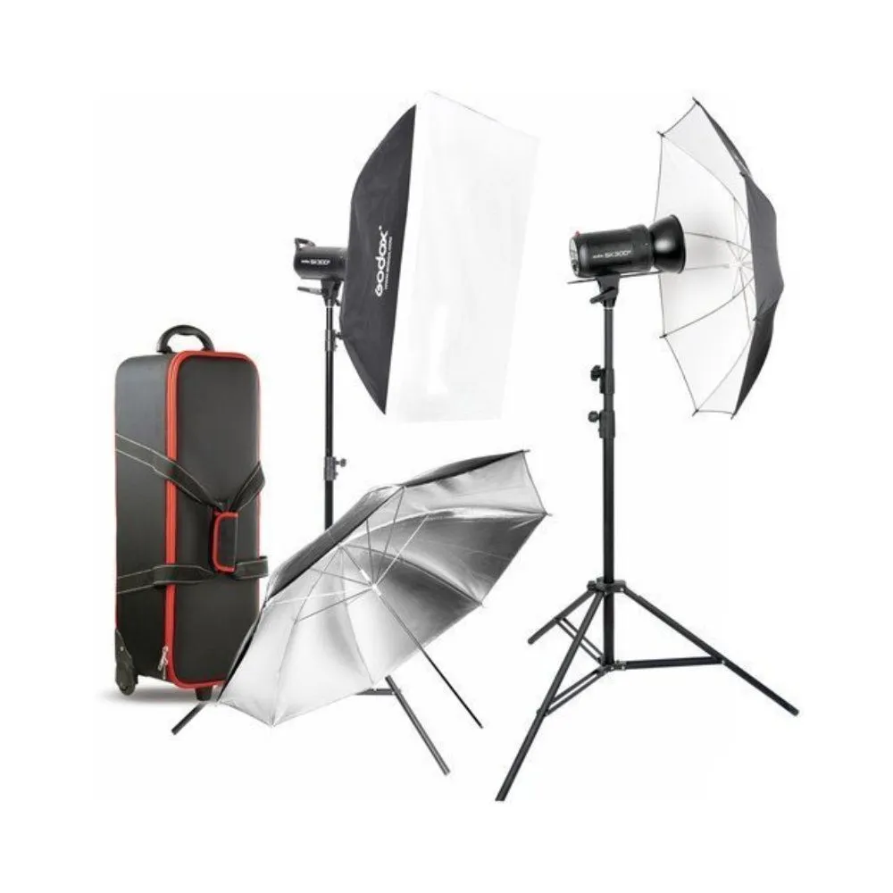 Godox SK300II 2-Light Studio Flash Strobe Kit