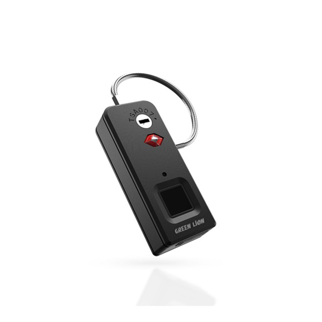 Green Lion Mini Fingerprint Padlock – Black