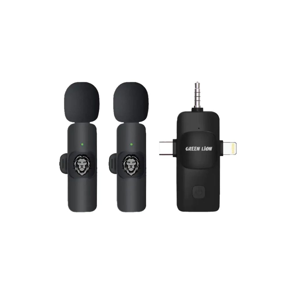 Green Lion 3 IN 1 Microphone Type-C-Lightning-Aux