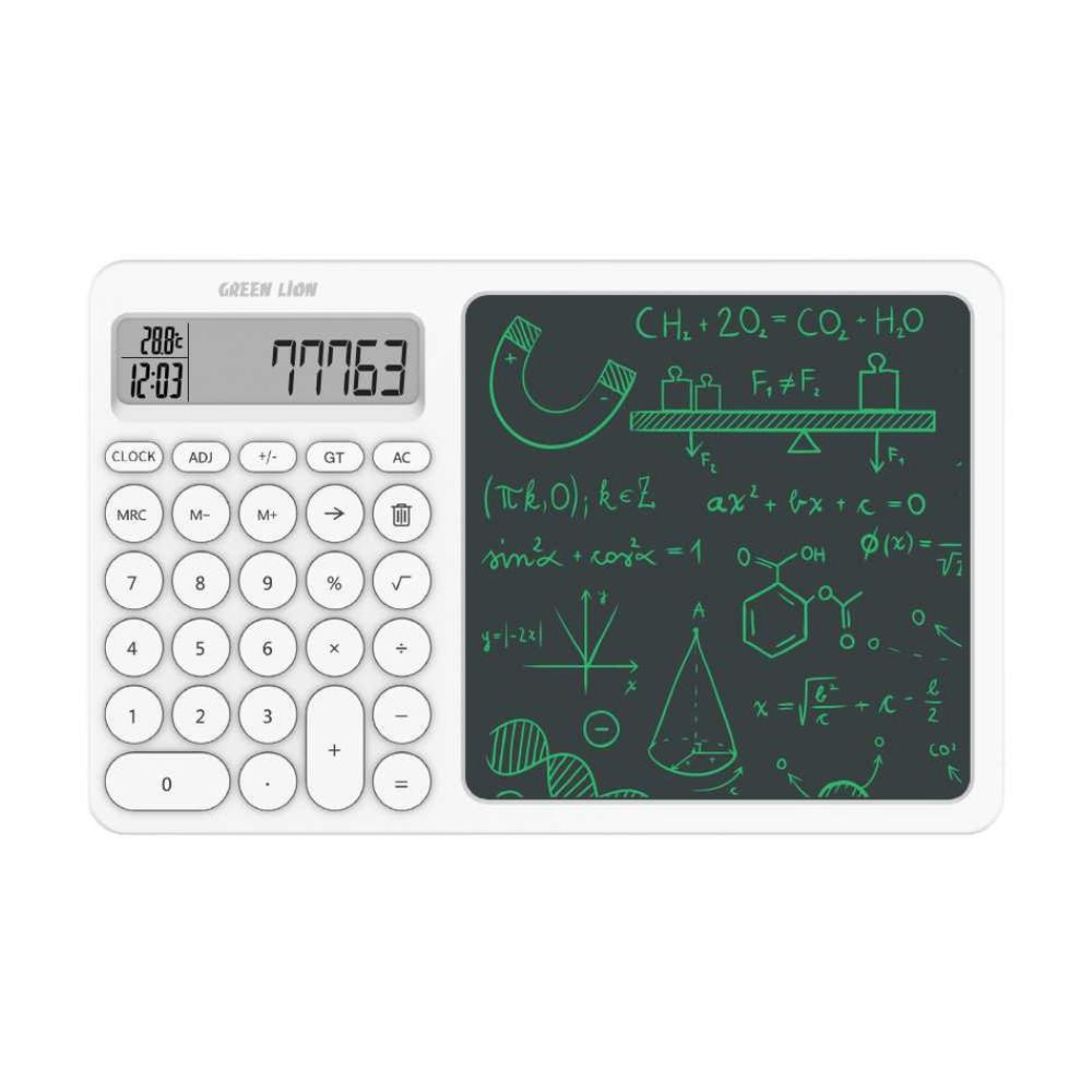 Green Lion CalcWrite Pro Calculator-Writing Pad Combo – White