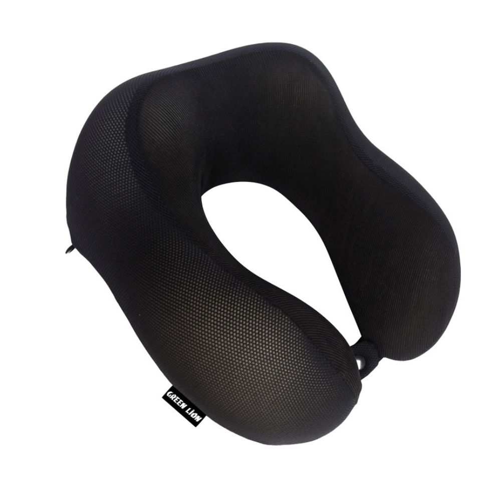Green Lion Memory Foam Neck Pillow – Black