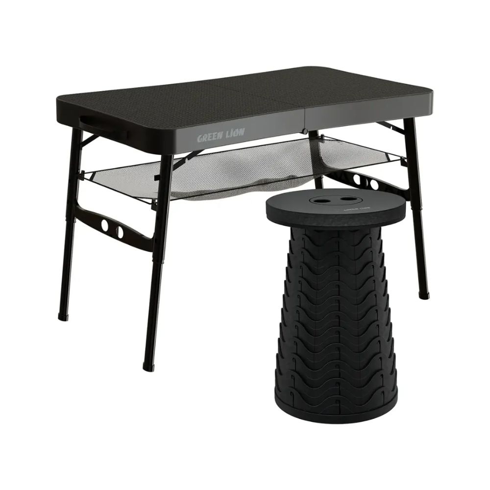 Green Lion Foldable Travel Camping Table & Stool