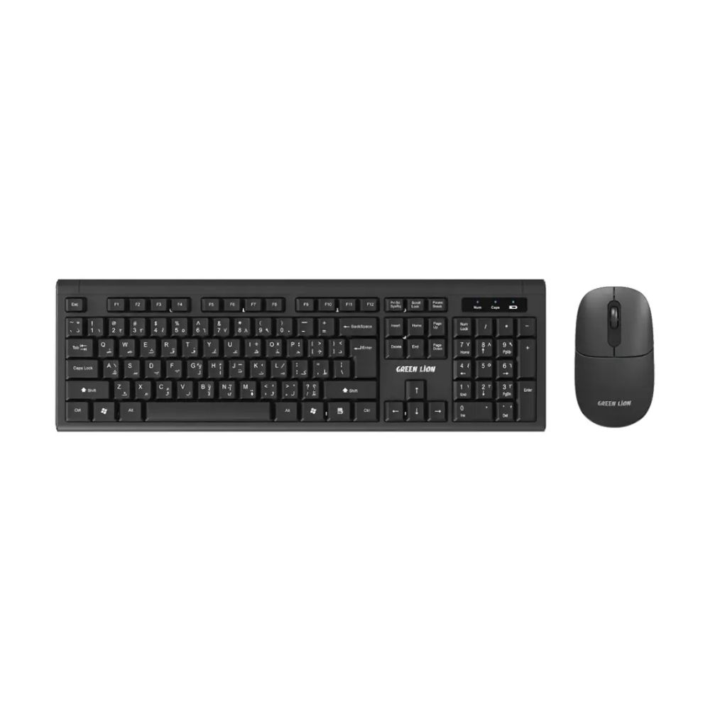 Green Lion GKM-200 Wireless Combo Keyboard and Mouse – Black