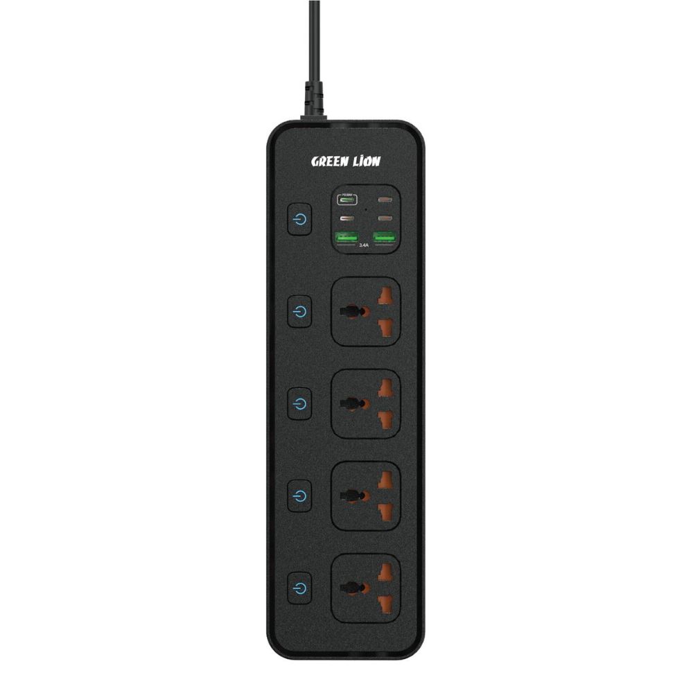 Green Lion PD 30W Power Socket With USB-A Port – Black