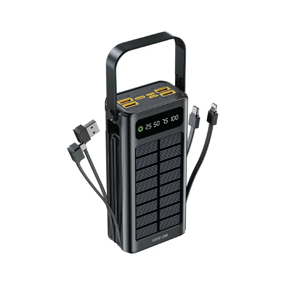 Green Lion Solar X 30000mAh Power Bank PD 20W – Black