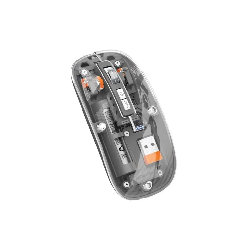 Green Lion Transparent Mouse 2 1600DPI