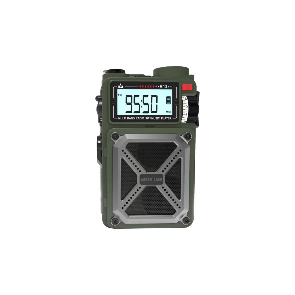Green Lion Vintage Solar Pro Radio | Speaker | Power Bank | Flashlight – Green