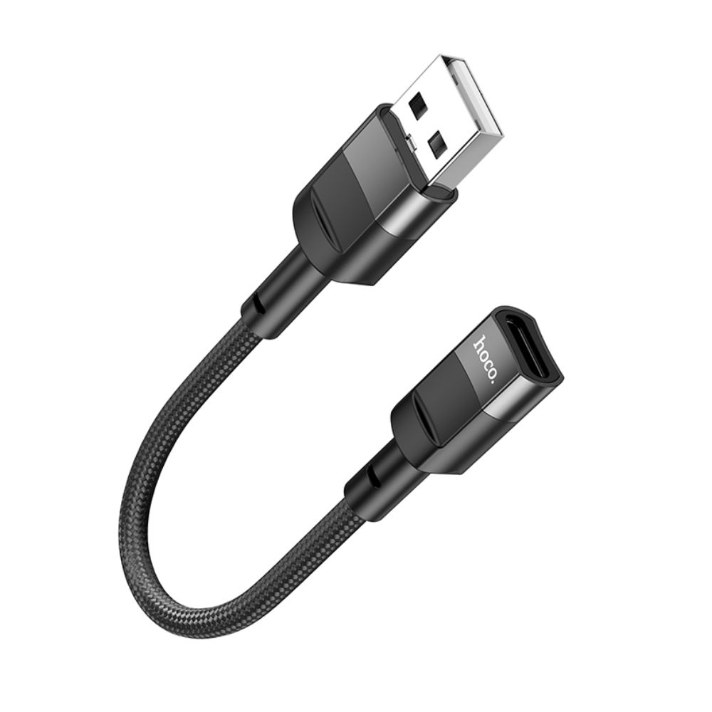 Hoco U107 USB Male to Type-C Female Adapter Cable -10cm
