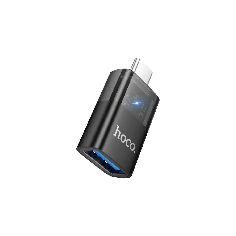 Hoco UA36B Mini Type-C to USB-A 3.0 OTG Adapter with Semi-Transparent Housing