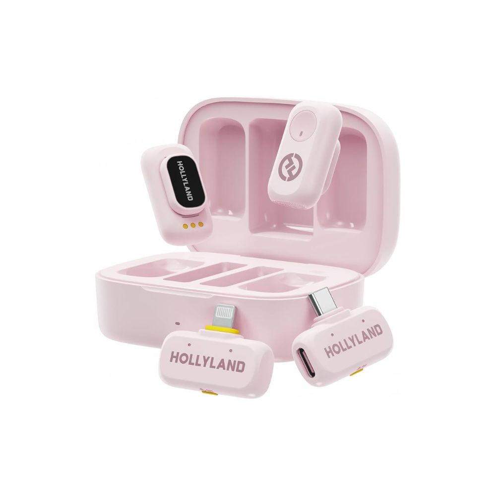 Hollyland Lark A1 Combo 2-Person Wireless Microphone System | Dual USB-C & Lightning Receivers