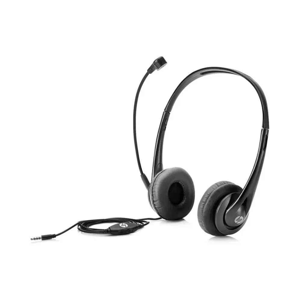 HP Wired Mic Headset T1A66AA, with Microphone for PC (3.5mm Stereo Connector)