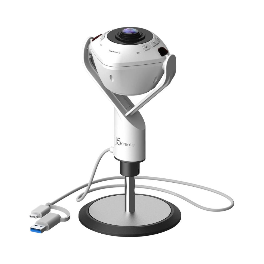 j5create JVU368 360° AI-Powered Webcam with Speakerphone
