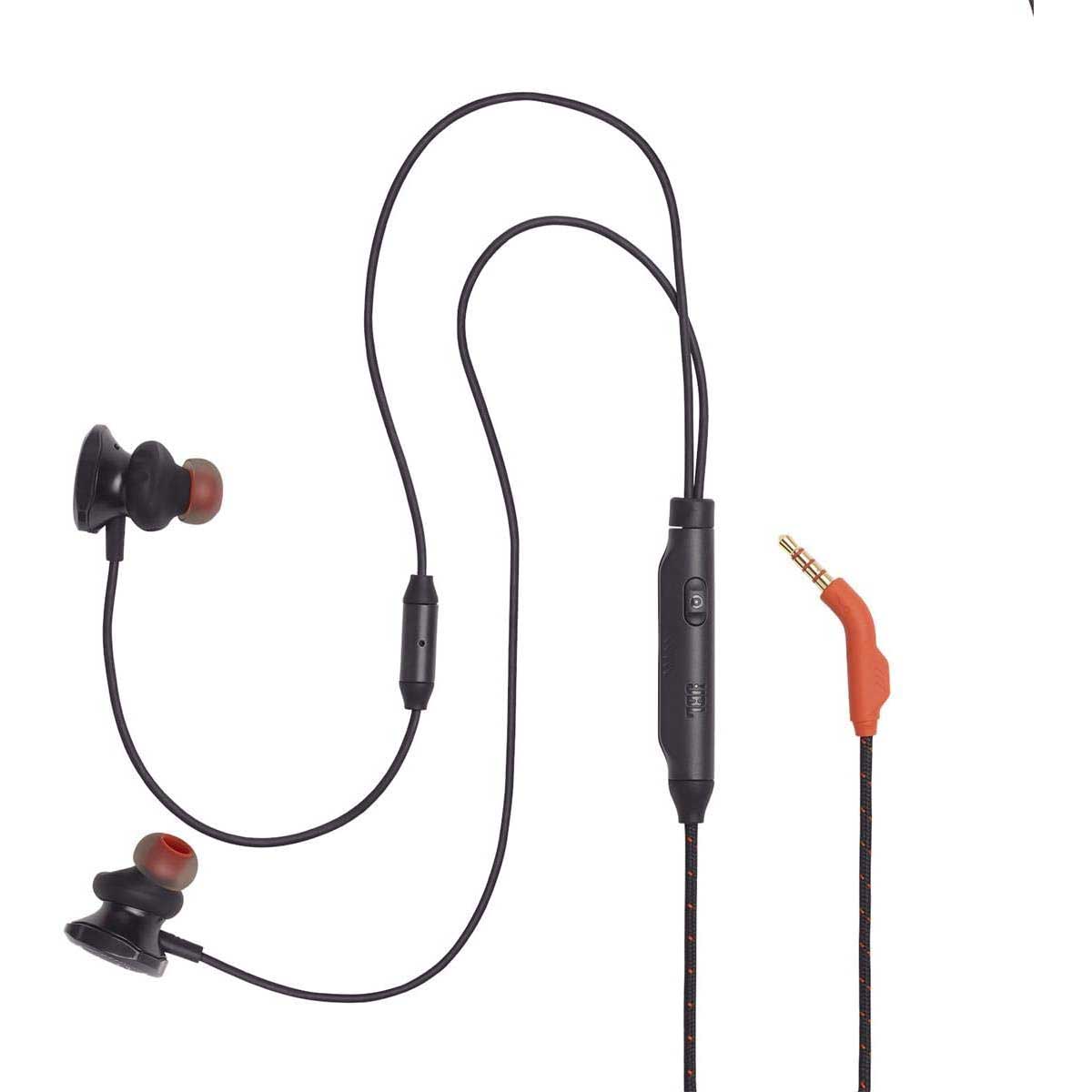 JBL Quantum 50 Wired, in-Ear Gaming Headphones with Inline Control – Black