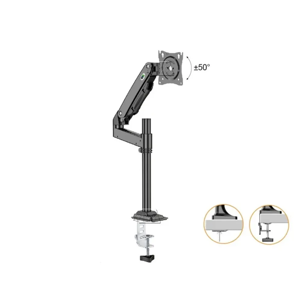 Kaloc DH100B Single Monitor Arm with Gas Spring