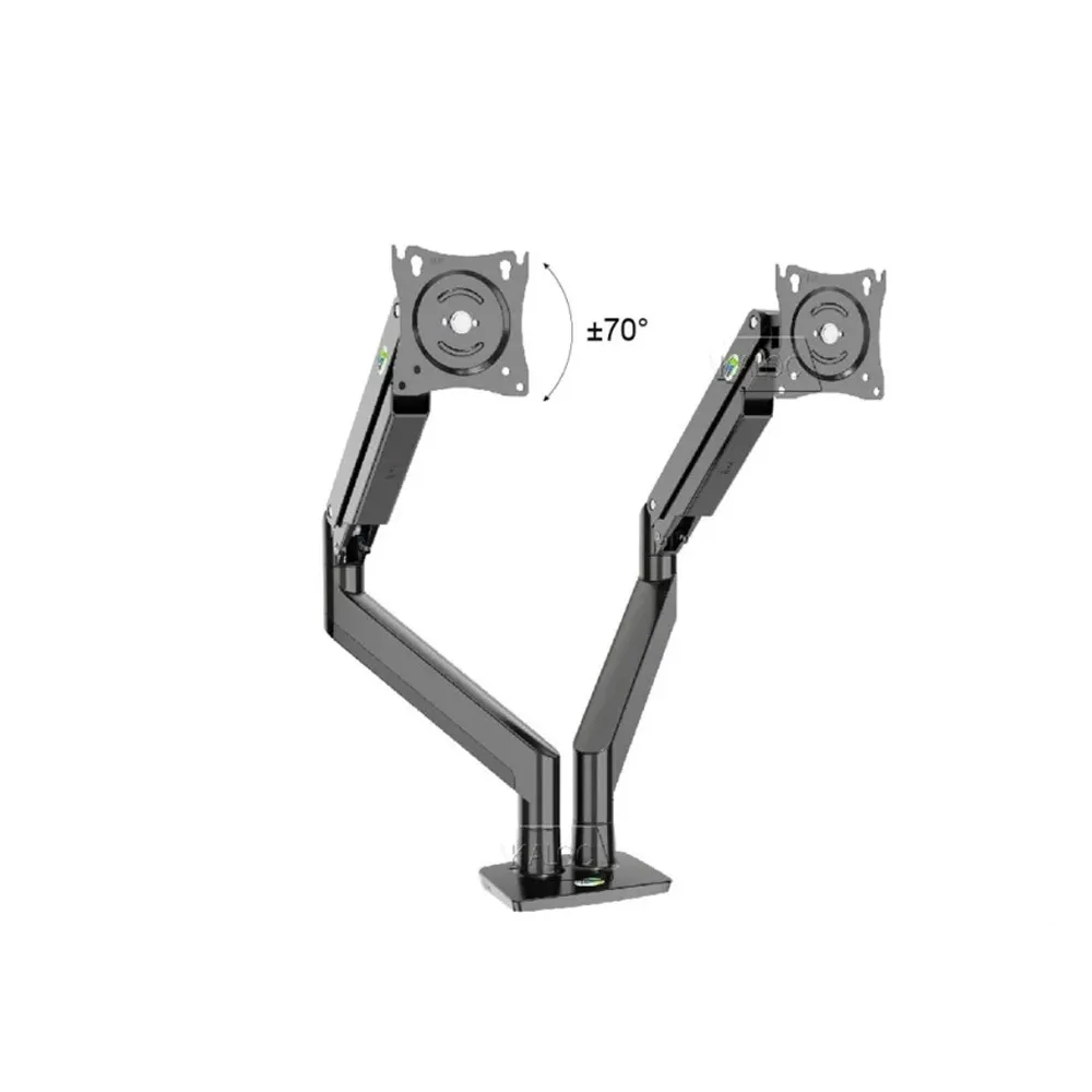 Kaloc DS160-2B Adjustable Dual Monitor Arm with Gas Spring