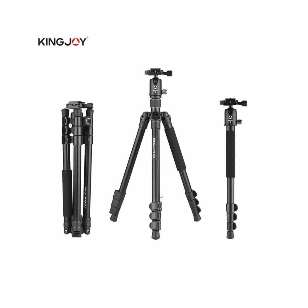 Kingjoy G555+G0 4-Section Travel Tripod Detachable Monopod