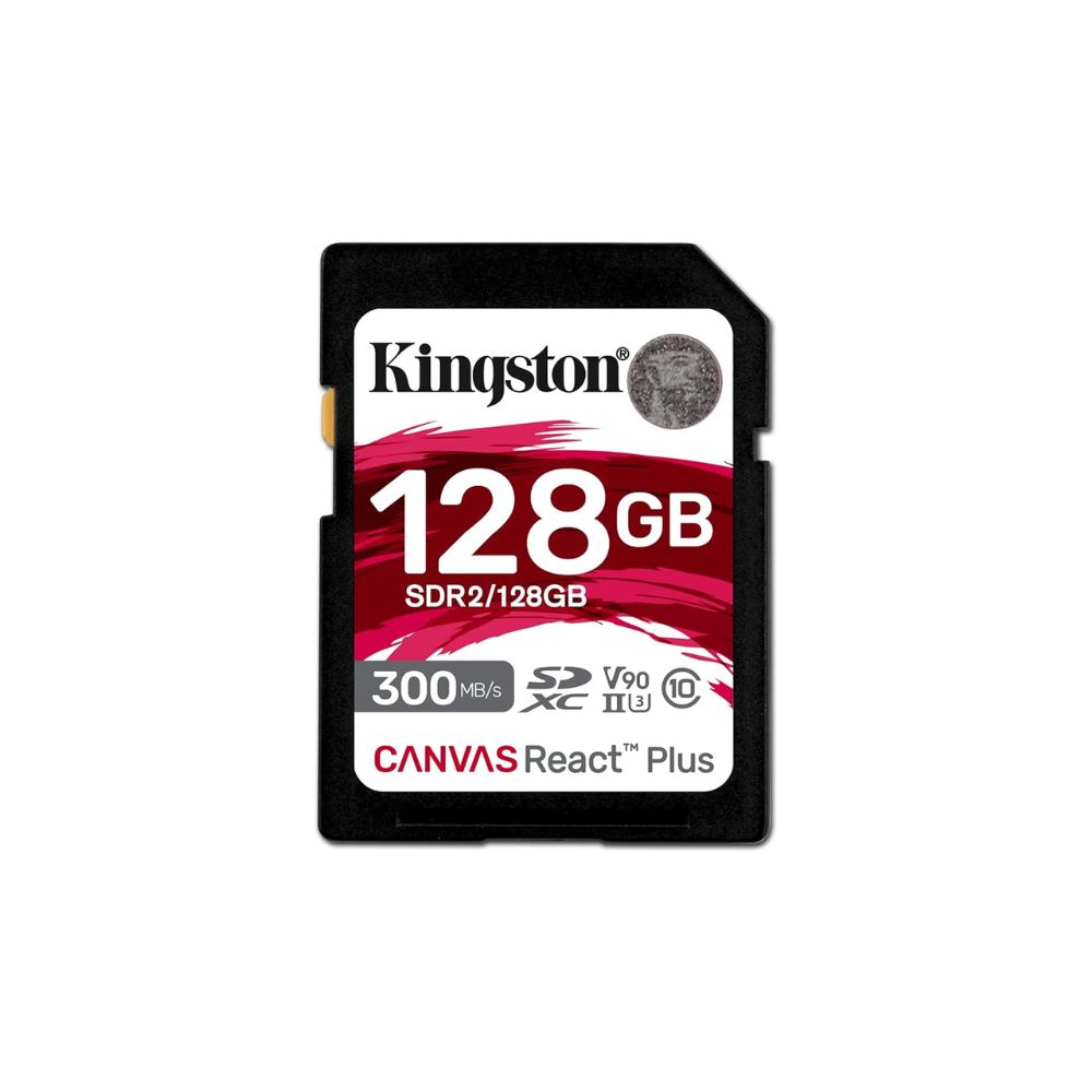 Kingston Canvas React Plus 128GB UHS-II U3 V90 SDXC Memory Card