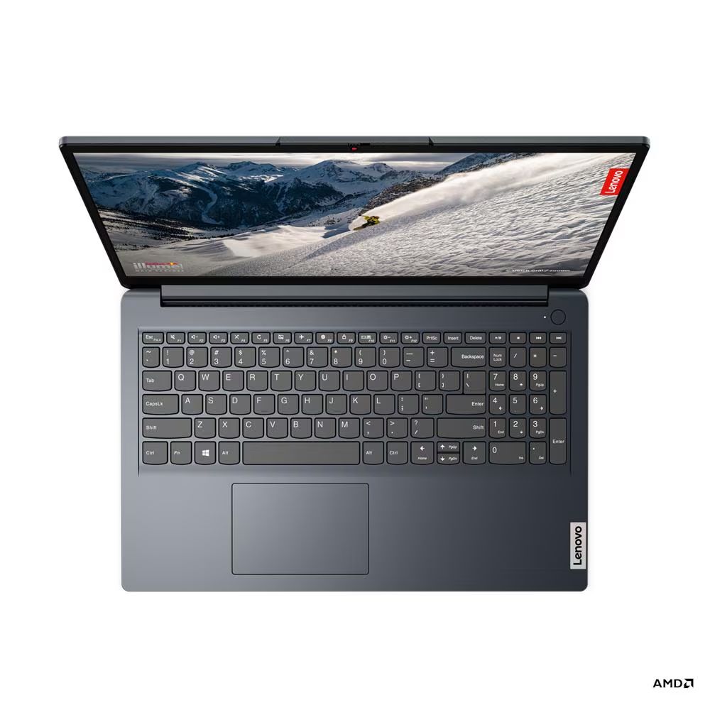 Lenovo IdeaPad 1 15AMN7 (82VG00WXUS) – AMD Ryzen 5 7520U – 8GB DDR5 RAM – 256GB NVMe SSD – AMD Radeon 610M Graphics – 15.6″ FHD – Windows 11 – Abyss Blue